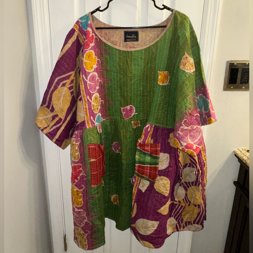 Kaantha Karma Floral Kantha Dress